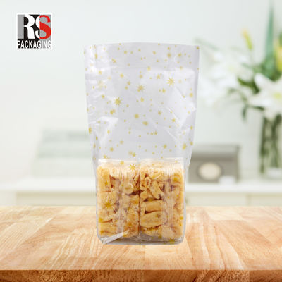 পপকর্নের জন্য 12x8x25 সেমি প্লাস্টিকের বর্গাকার নীচের খাদ্য ব্যাগ স্বচ্ছ বা কাস্টমাইজড রঙে