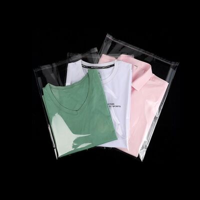 কাস্টমাইজড টি-শার্ট প্যাকেজিং স্ব-আঠালো সহ স্বচ্ছ স্বচ্ছ ওপ প্লাস্টিকের ব্যাগ
