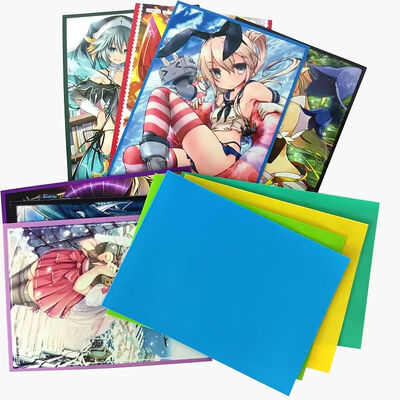 টেক্সচার্ড গ্লসি কাস্টম ম্যাট গেম কার্ড স্লিভ এক্সকুইজিট প্রিন্টিং ট্রেডিং কার্ড স্লিভস