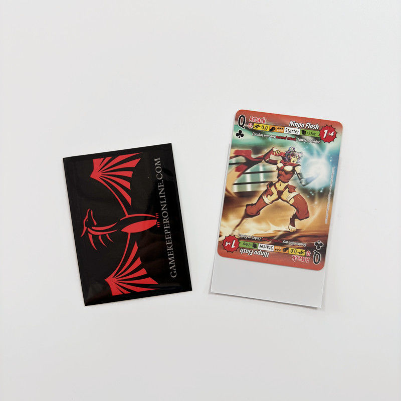 নরম ডাবল লেজার ওয়াটারপ্রুফ টপলোডার 100PCS কাস্টম আর্ট মুদ্রিত স্পোর্ট কার্ড হাতা জন্য