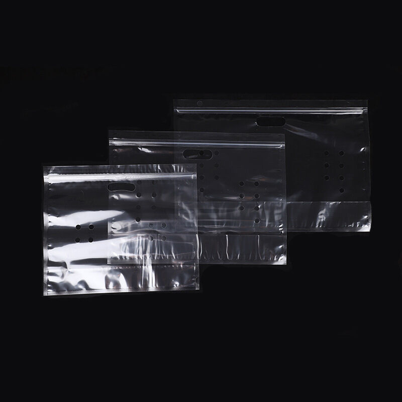 Custom Design Food Grade Plastic Anti-fog Pouch Transparent Fresh Vegetable Fruit Storage Packaging Bag with Zipper Handle