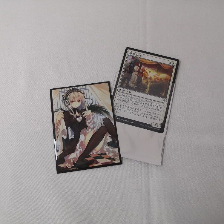 প্রাইভেট কাস্টম প্রিন্টেড অ্যানিমে কার্ড প্রোটেক্টিং স্লিভস কার্ড গেম অ্যাক্সেসরি কাস্টম আর্ট কার্ড স্লিভ